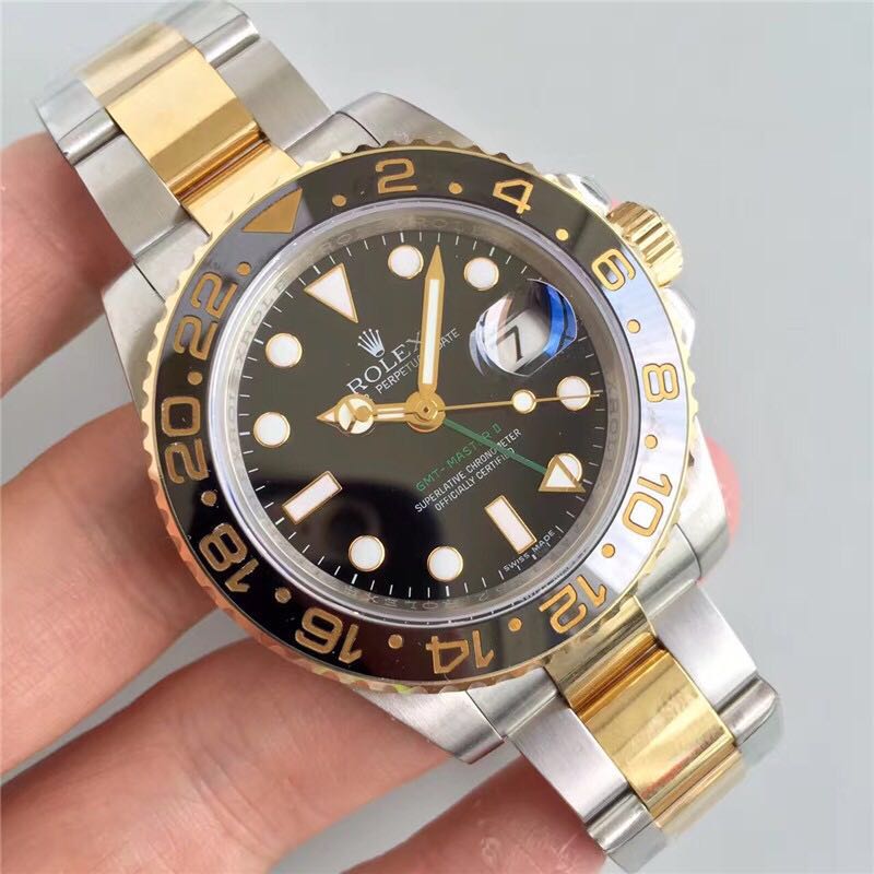 Luxury Automatic Watch for Men GMT Master II 116713-LN-78203 40mm Silver Gold Dial