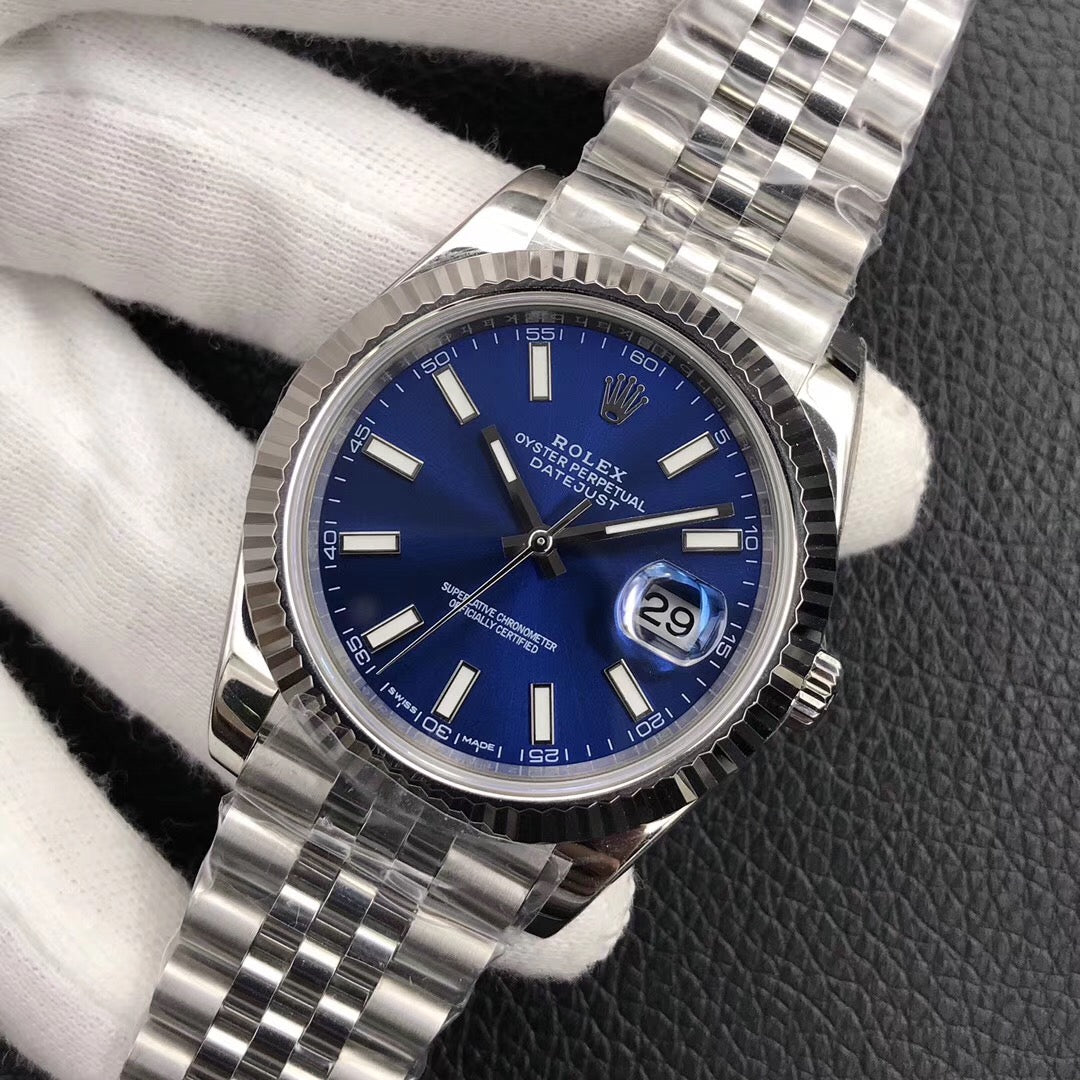 Luxury Automatic Watch for Men Datejust 41MM Silver Blue Dial