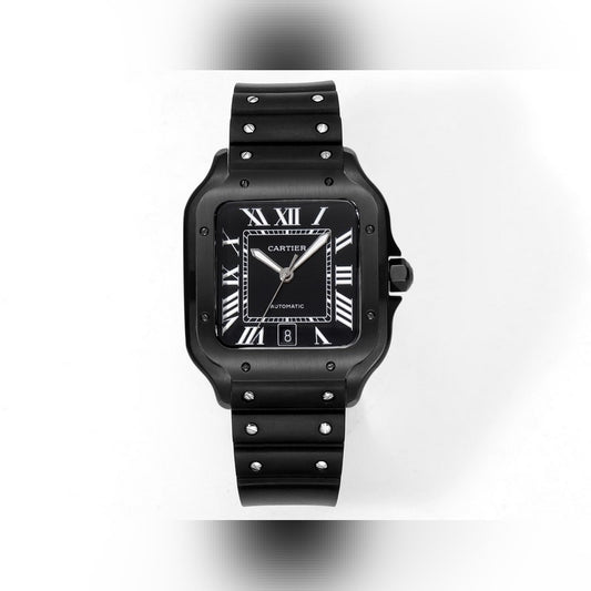 Replica Automatic Mechanical Watch for SANTOS 47.5*39.8mm Black Dial
