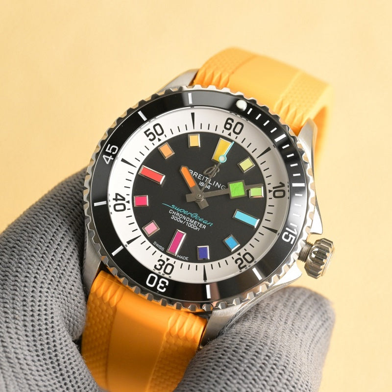 Automatic Watch for SUPEROCEAN  A17375211B2S4 Rubber Strap 42MM
