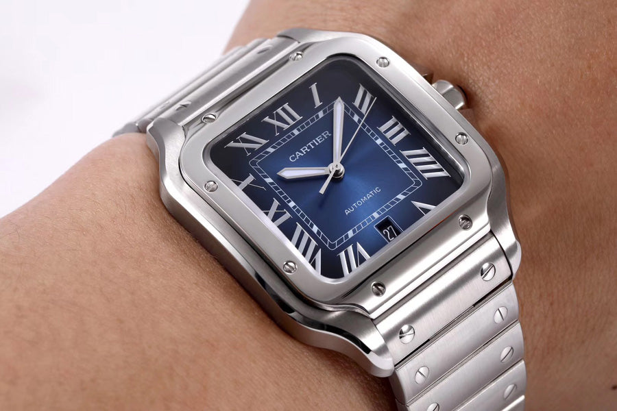 Replica Automatic Watch for SANTOS 47.5*39.8mm Blue Dial