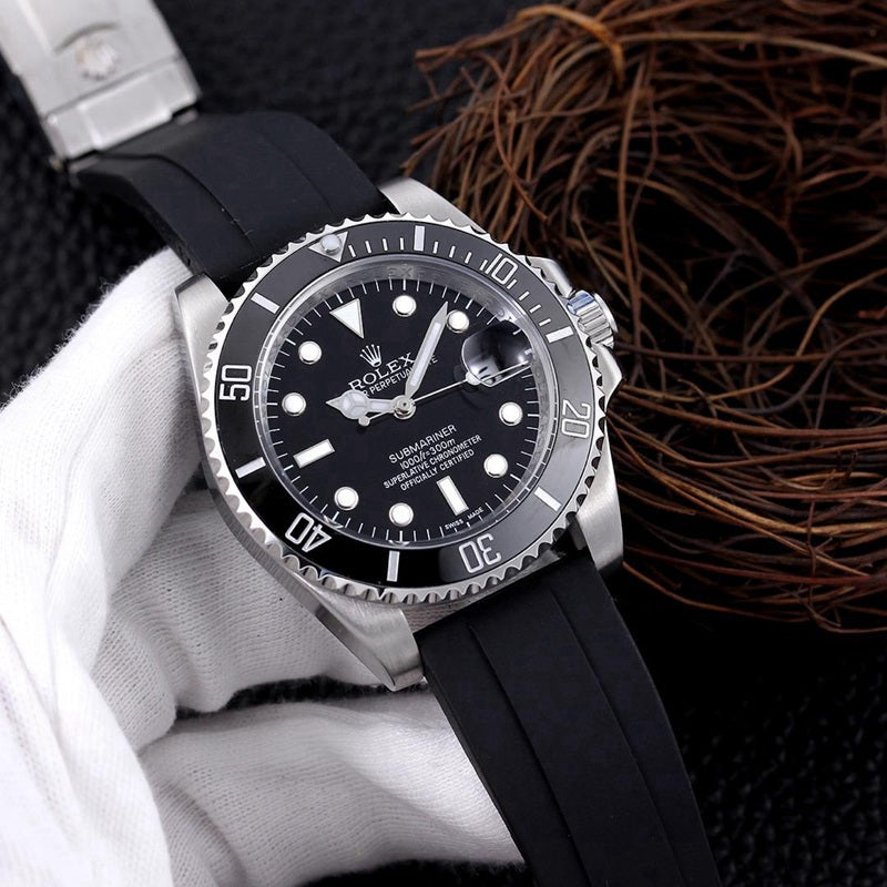 Luxury Automatic Watch for Men Submariner 40MM Rubber Strap 40MM Dial
