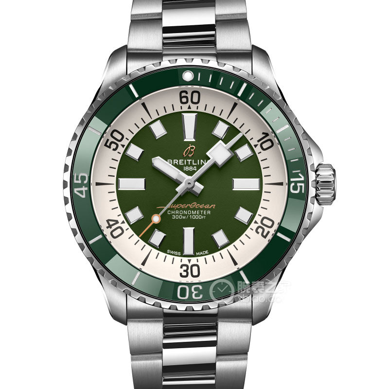 Automatic Watch for SUPEROCEAN A17376A31L1A1 Stainless Strap 44MM Green Dial