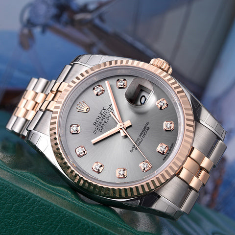 Luxury Automatic Watch for Men Datejust 41MM Rose Grey Dial