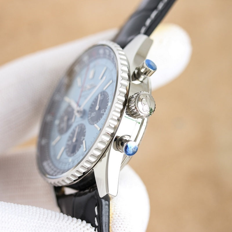 Automatic Watch for Aviation Timing  AB0138241C1P1 Leather Strap 43MM Dial