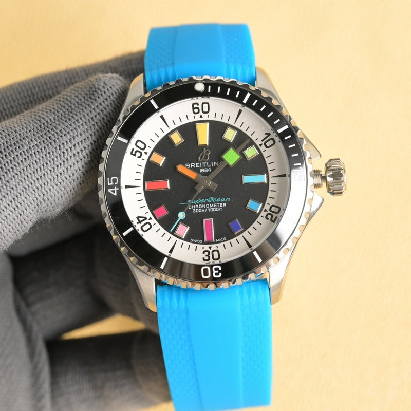 Automatic Watch for SUPEROCEAN A17375211B2S1 Rubber Strap 42MM