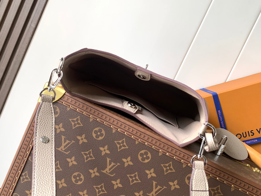 Top-tier Authentic-Grade Quality Medium Handbag M14617 (Grey) Size：28 x 25 x 8 cm