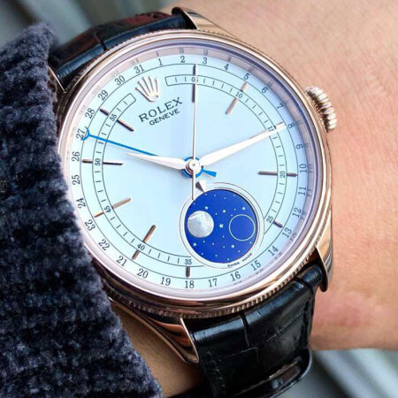 Luxury Automatic Watch for Men Leather Strap Cellini m50535-0002 39MM Dial