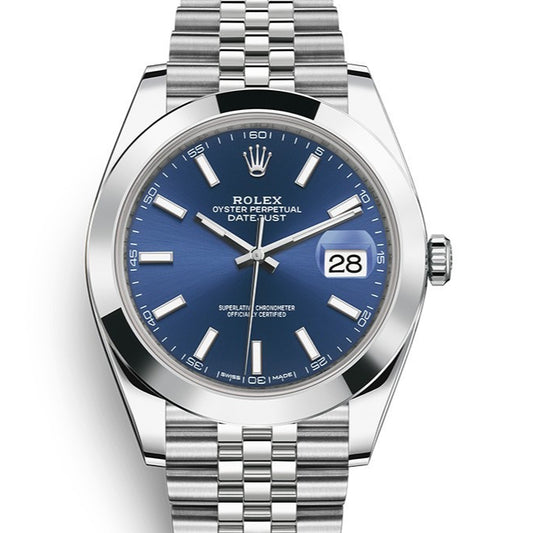 Replica Automatic Watch for Men Datejust 41mm Blue Dial