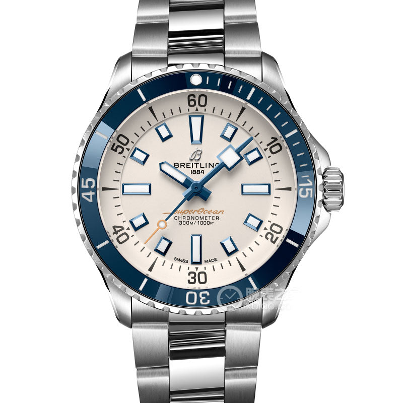 Automatic Watch for SUPEROCEAN A17375E71G1A1 Stainless Strap White 44MM Dial