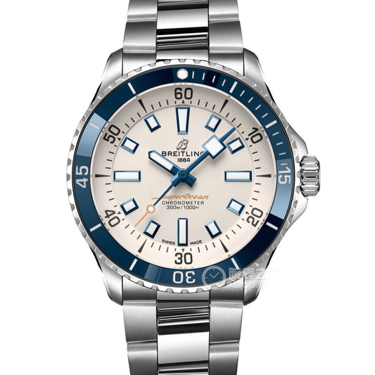 Automatic Watch for SUPEROCEAN A17375E71G1A1 Stainless Strap White 44MM Dial
