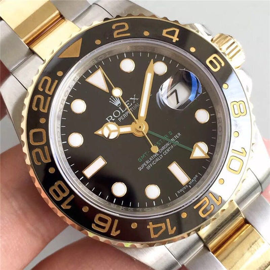 Luxury Automatic Watch for Men GMT Master II 116713-LN-78203 40mm Silver Gold Dial