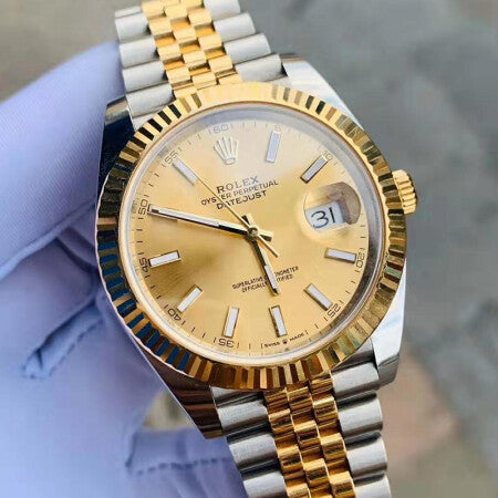 Luxury Automatic Watch for Men Datejust 41MM Gold Dial