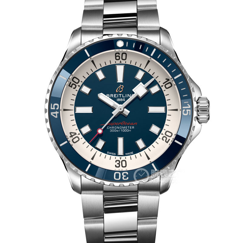 Automatic Watch for SUPEROCEAN A17375E71C1A1 Stainless Strap Blue 44MM Dial