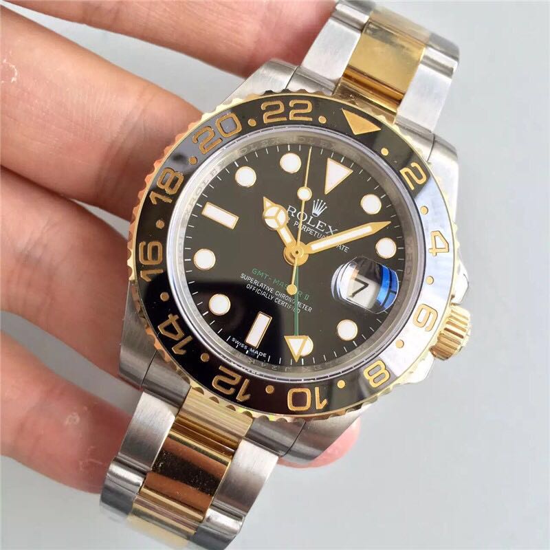 Luxury Automatic Watch for Men GMT Master II 116713-LN-78203 40mm Silver Gold Dial