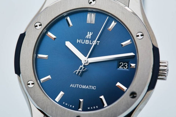 Replica Automatic Watch for Classic Fusion Leather Strap 42MM Blue Dial