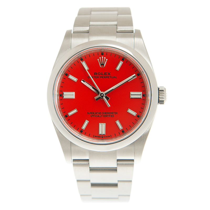 Automatic Mechanical Watch for OYSTER PERPETUAL 126000-0007 36MM Red Dial