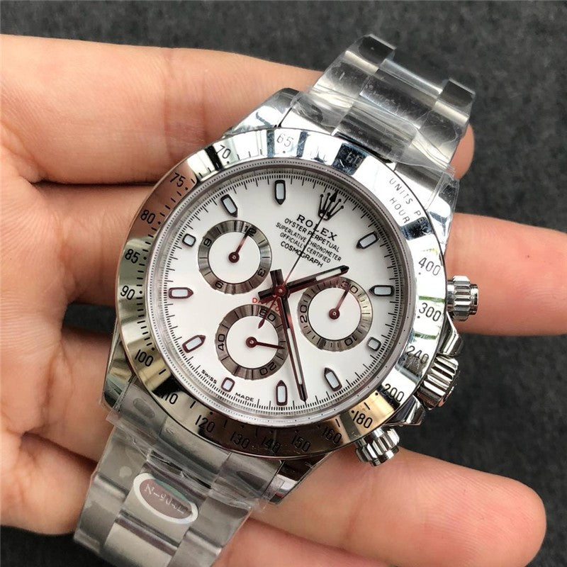 Replica Automatic Watch for Men Cosmograph Daytona 40MM Silver White Dial