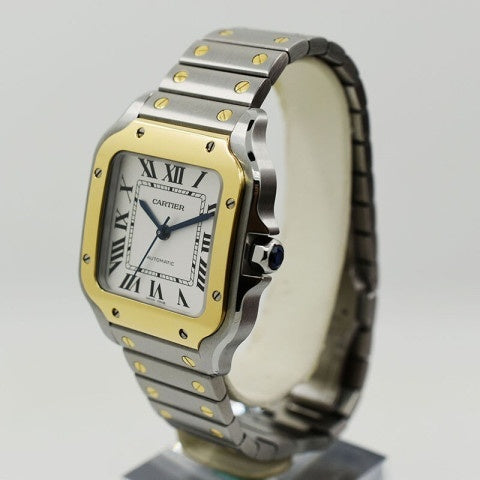 Replica Automatic Watch for SANTOS 47.5*39.8mm Gold White Dial