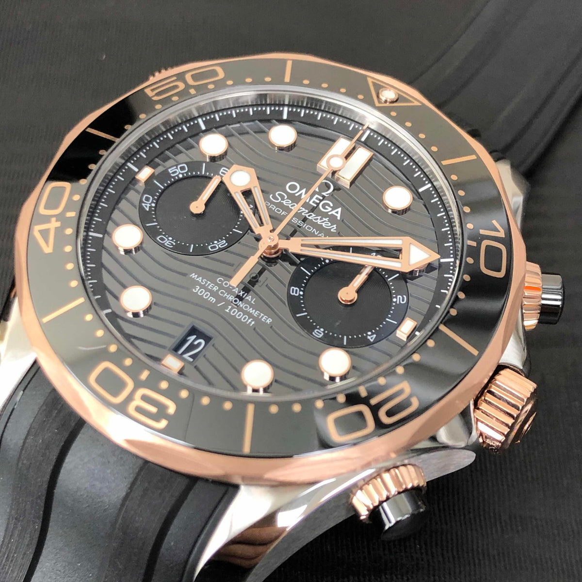 Automatic Watch for SEAMASTER 210.22.44.51.01.001 Rose Black 44MM