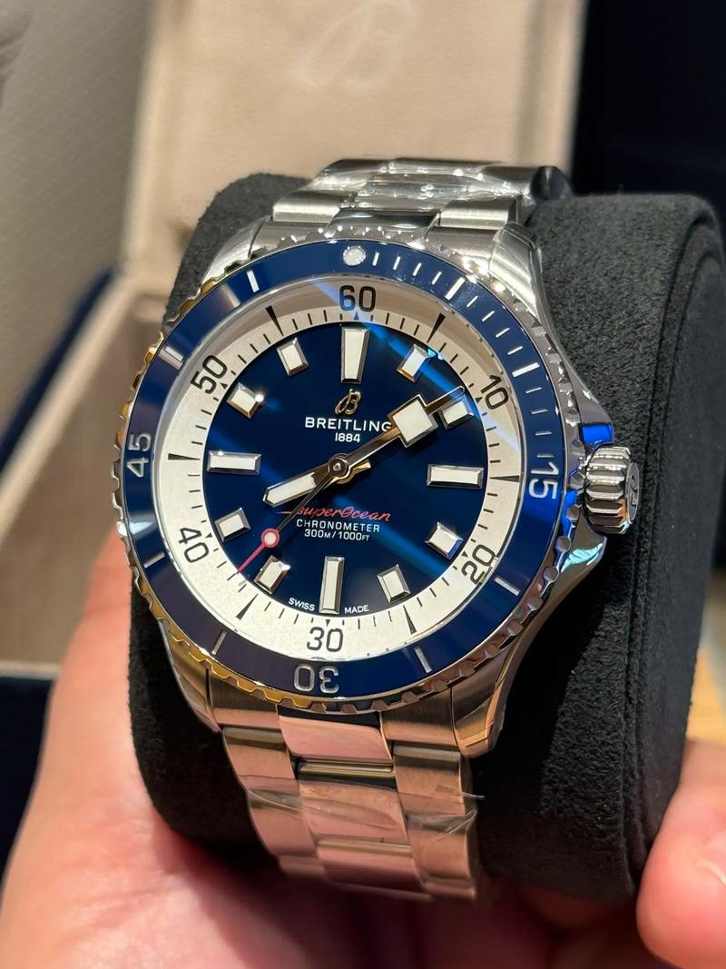 Automatic Watch for SUPEROCEAN A17375E71C1A1 Stainless Strap Blue 44MM Dial