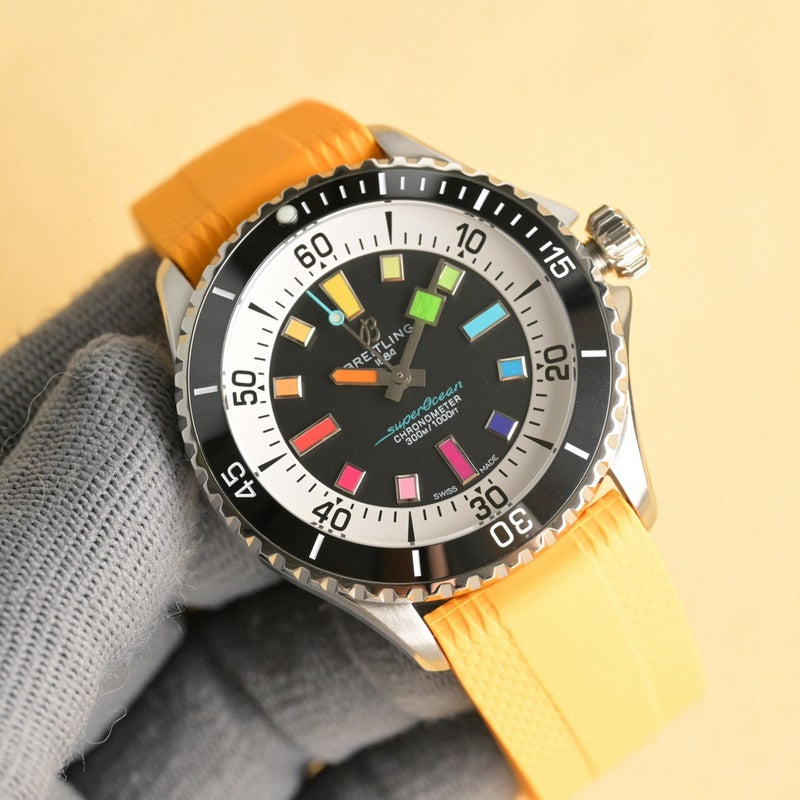 Automatic Watch for SUPEROCEAN A17375211B2S2 Rubber Strap 42MM
